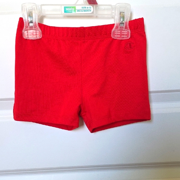 Champion Kids Vibrant Red Cheer Spanks Shorts In Kids Size YXS EuUC - Picture 1 of 6